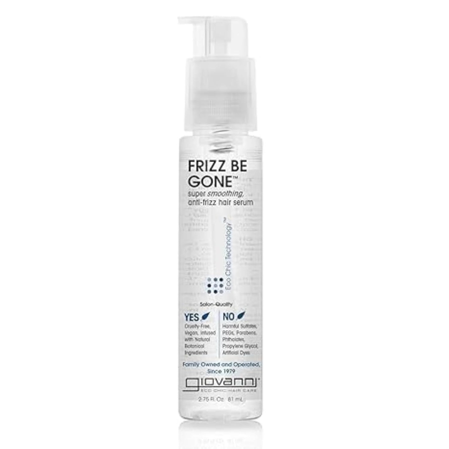 Frizz Be Gone - Super Smoothing Anti-Frizz Hair Serum, Adds Shine, Seals in Color, Infused with Natural Botanical Ingredients, Salon Quality, No Parabens