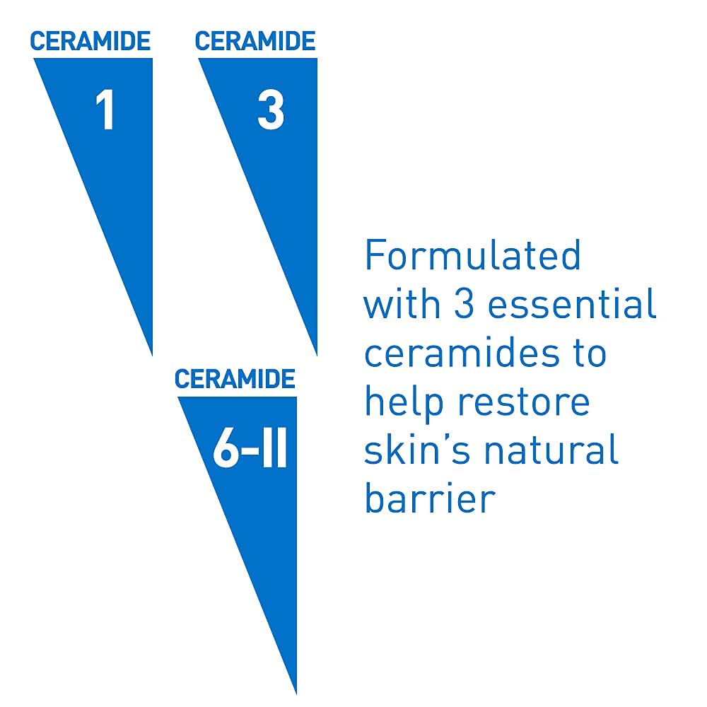 CeraVe Renewing Salicylic Acid Cleanser, Formulated With Hyaluronic Acid, Niacinamide, & Ceramides, Gentle BHA Exfoliating Face Wash Smooths & Softens Skin, Non Comedogenic & Fragrance Free