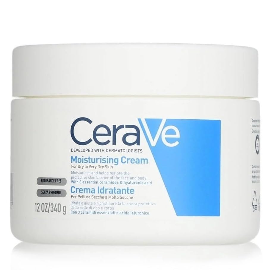 CeraVe Moisturizing Cream | Daily Face & Body Moisturizer for Dry Skin