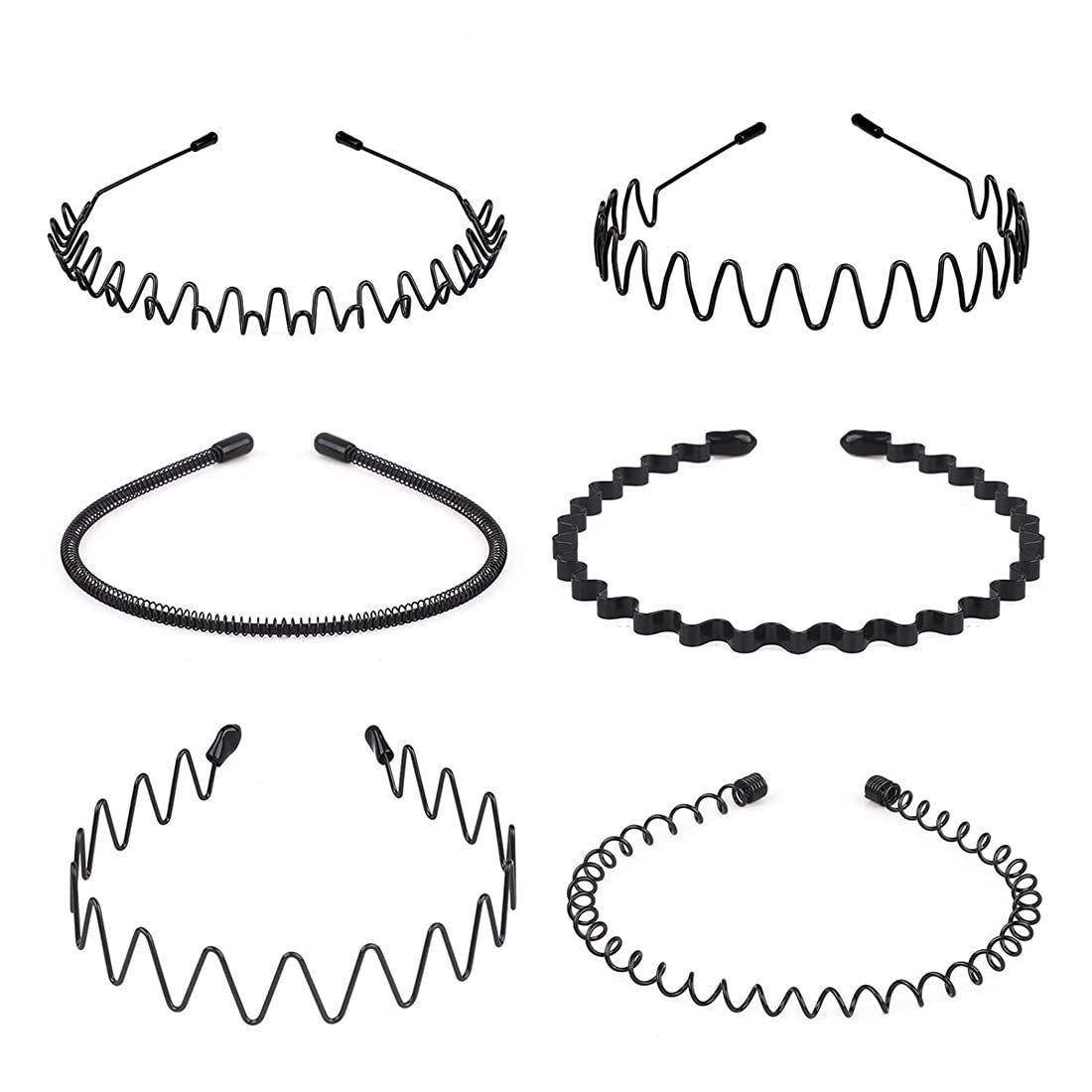 Metal Headbands Wavy Hairband Spring Hair Hoop Sports Fashion Hair Bands