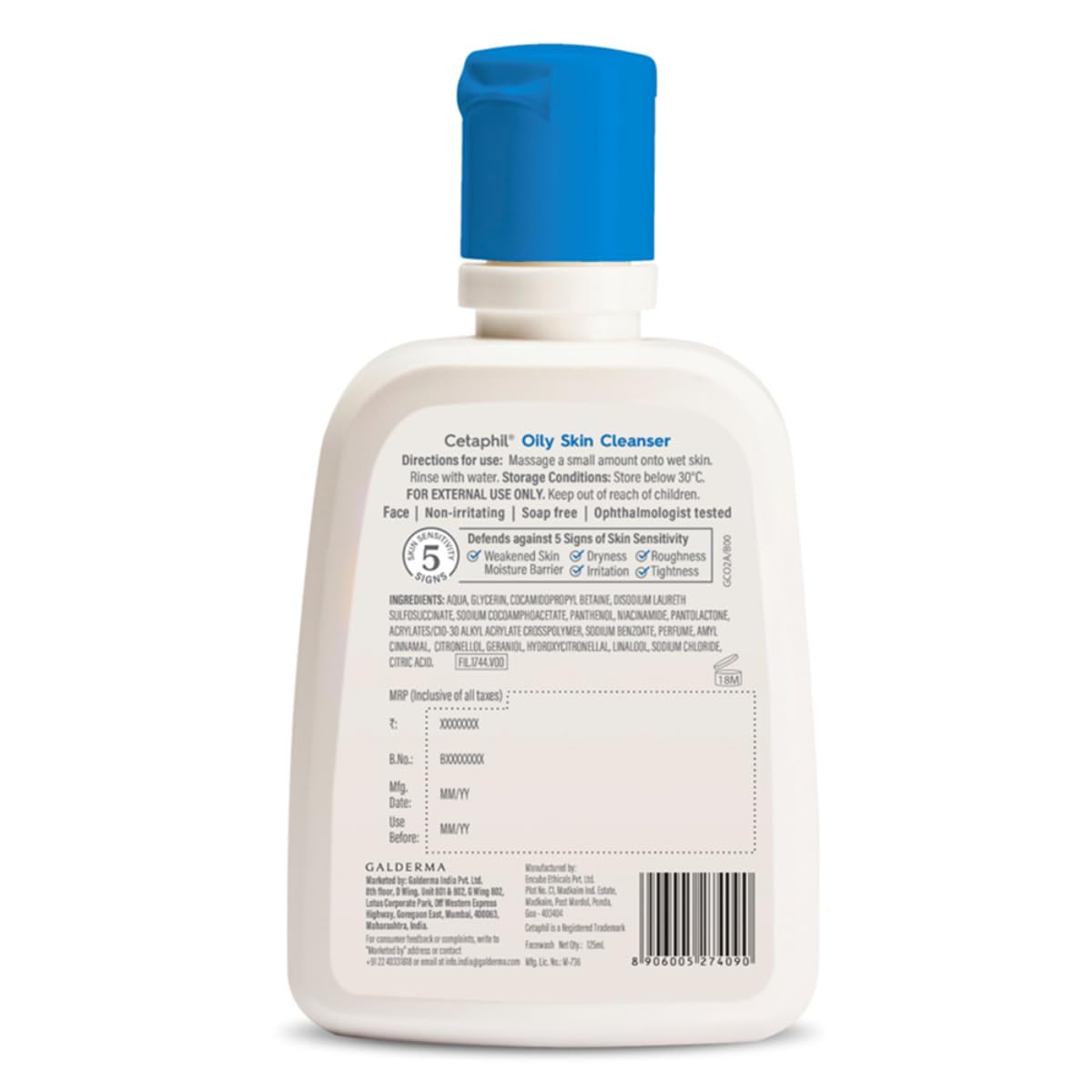 Cetaphil Oily Skin Cleanser, Daily Face Wash for Oily, Acne prone Skin, Gentle Foaming