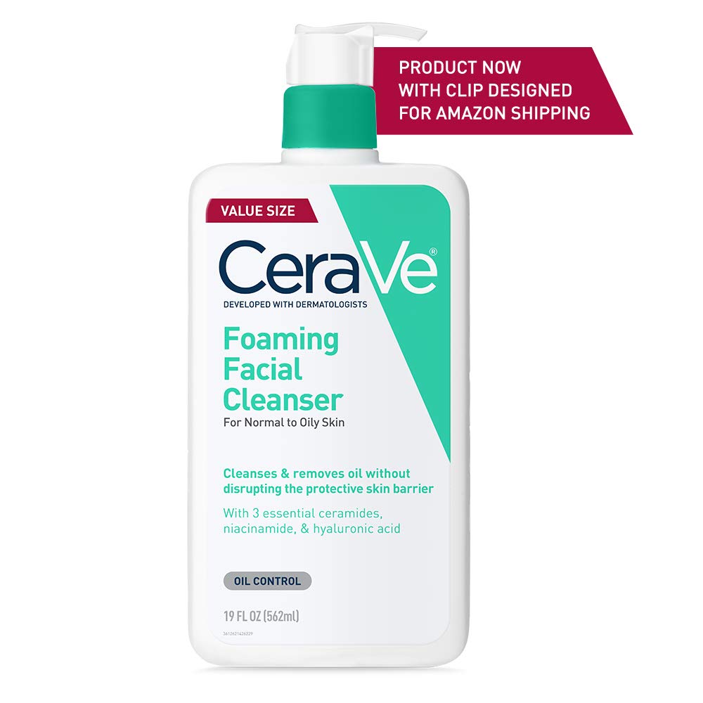 CeraVe Foaming Facial Cleanser, Daily Face Wash for Oily Skin
