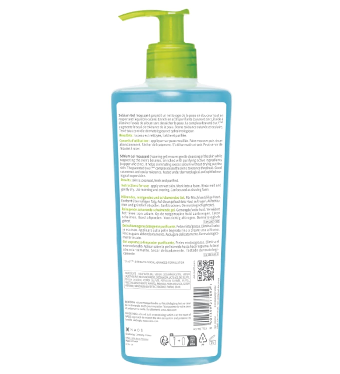 Bioderma - Face Cleanser - Sébium - Makeup Removing Cleanser