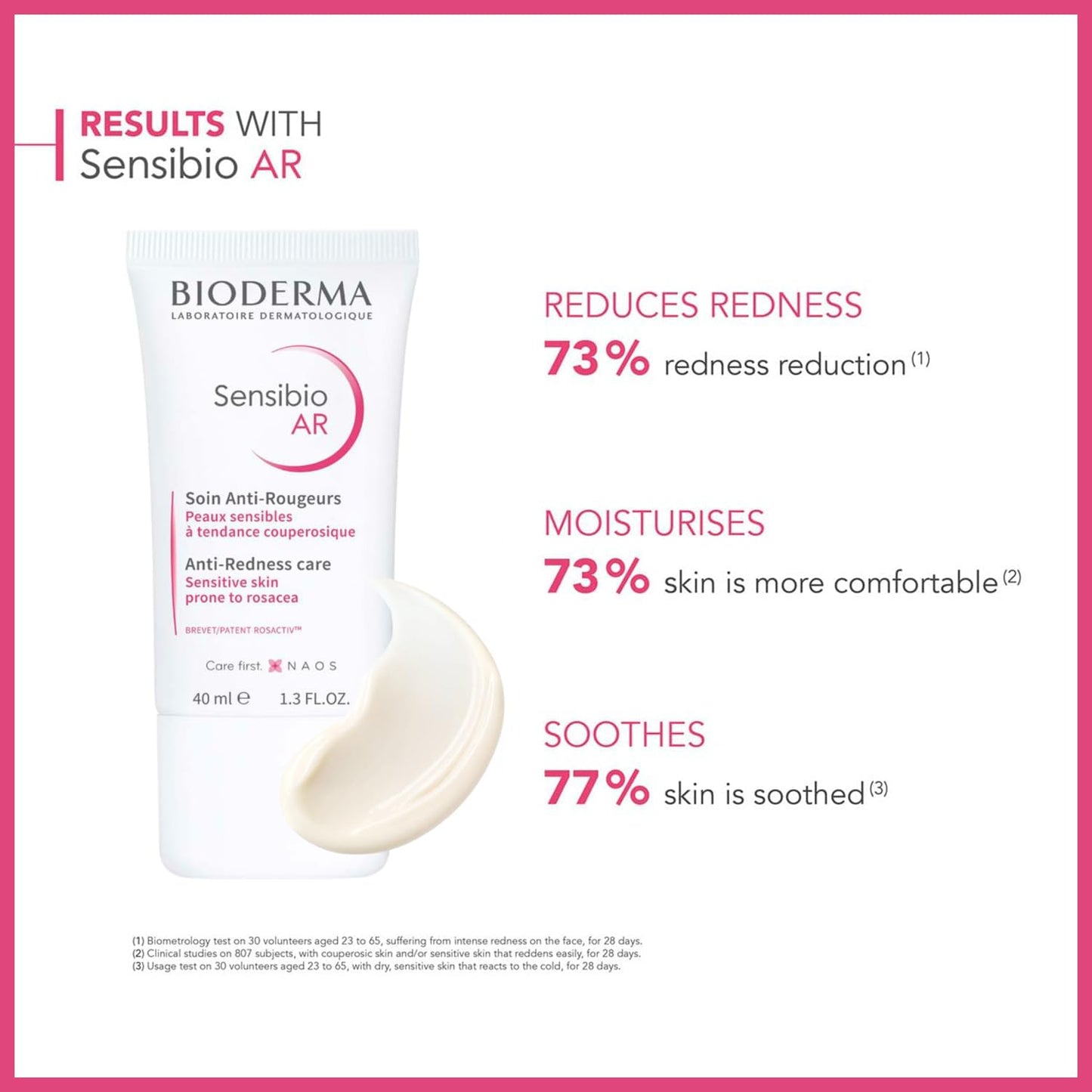 Bioderma - Sensibio AR Cream - Facial Redness Relief Lotion - Skin Soothing and Moisturizing - Face Lotion for Sensitive Skin