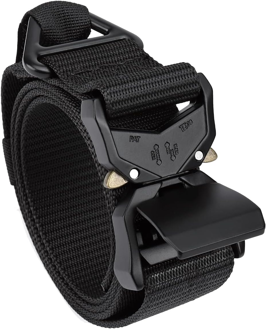 Tactical Belts for Men Military Style Work Hiking Riggers Web Gun Belt