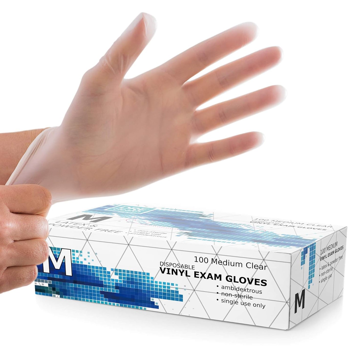 Clear Vinyl Medical Exam Gloves