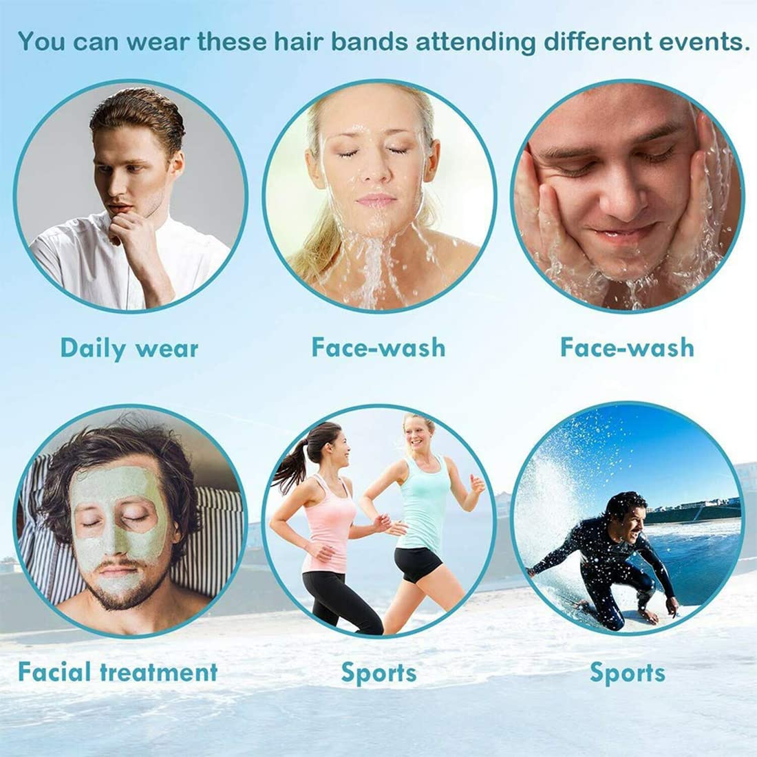 Metal Headbands Wavy Hairband Spring Hair Hoop Sports Fashion Hair Bands