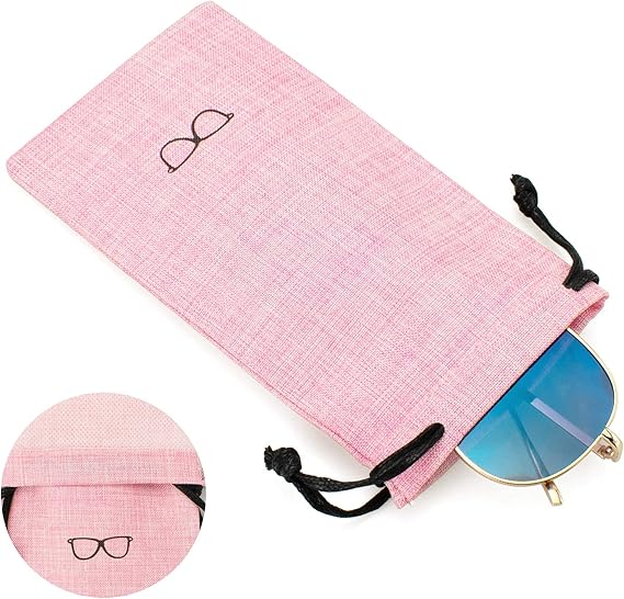 Glasses Case, Hard Shell Protective Case for Glasses, Unisex for Women Men, Sunglasses with Cleaning Cloth