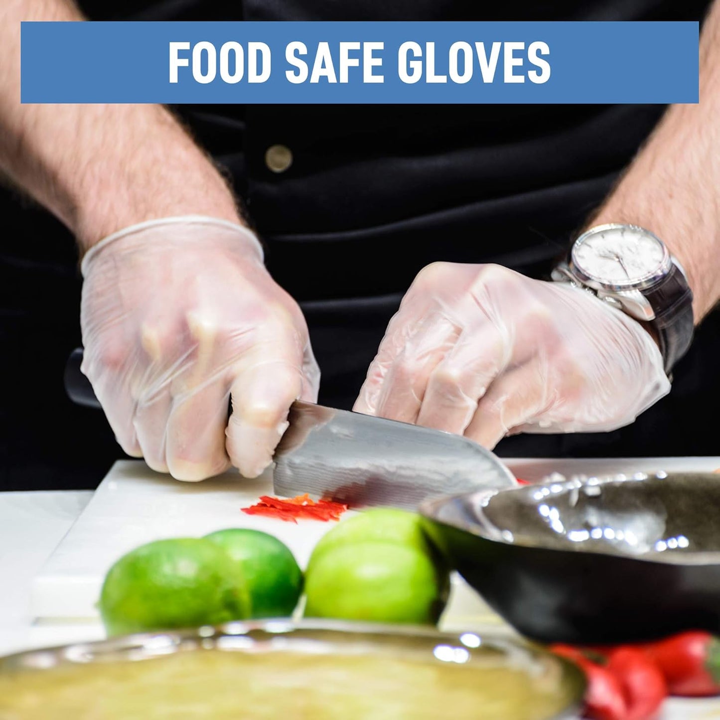 Clear Vinyl Medical Exam Gloves