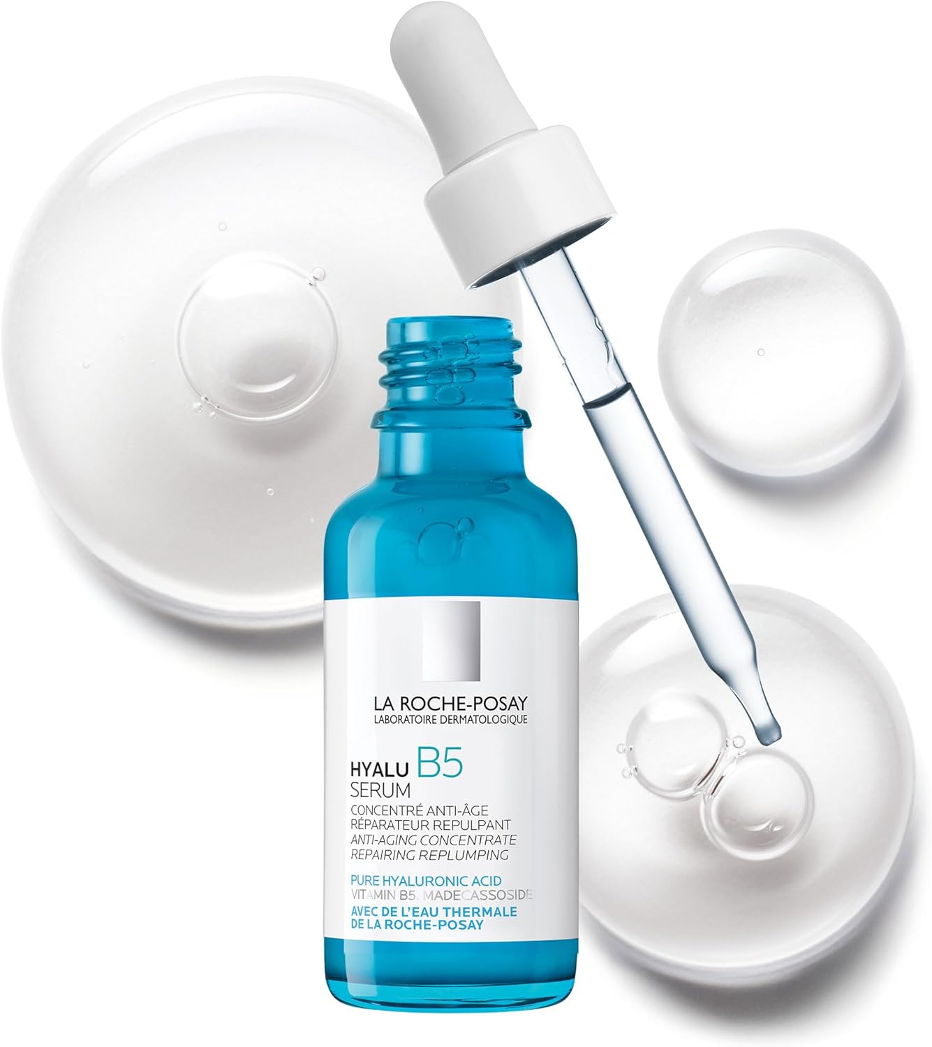 La Roche-Posay Hyalu B5 Pure Hyaluronic Acid Serum for Face, with Vitamin B5. Anti-Aging Serum Concentrate for Fine Lines. Hydrating, Repairing, Replumping. Suitable for Sensitive Skin