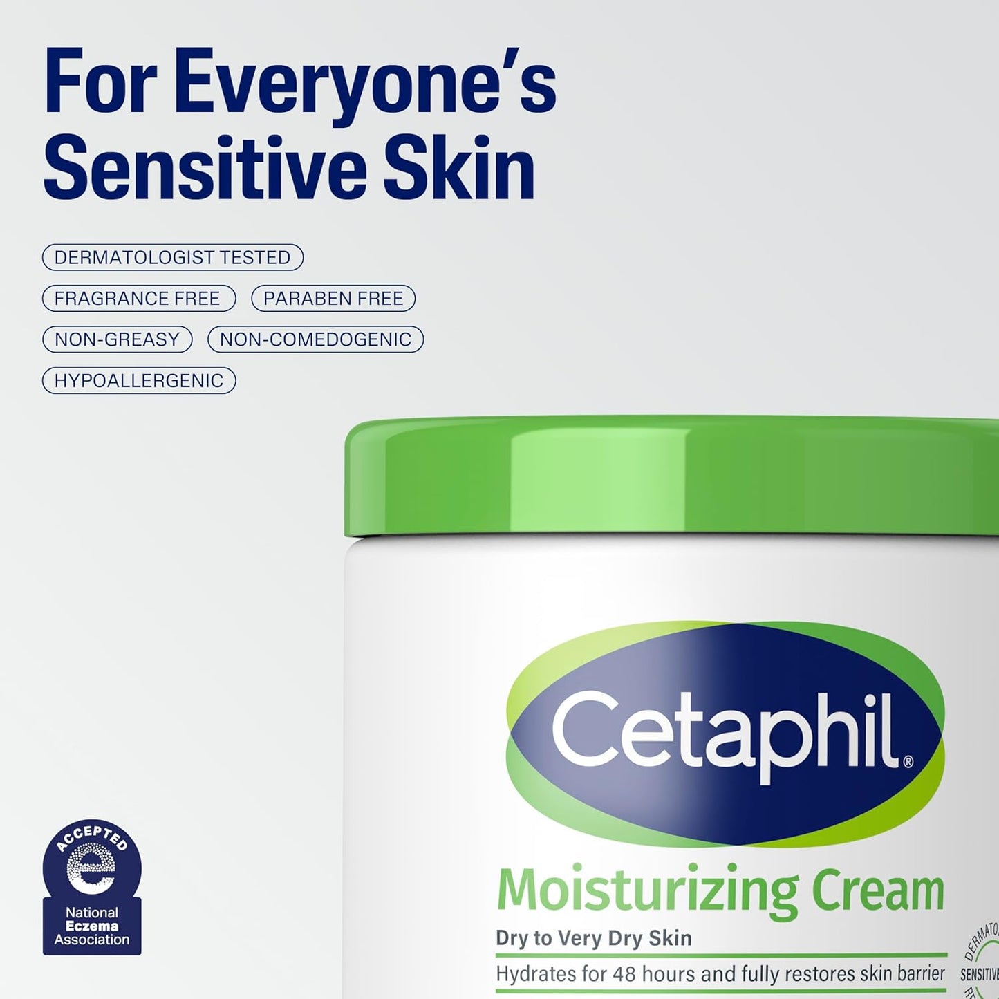 Cetaphil Face & Body Moisturizer, Hydrating Moisturizing Cream for Dry to Very Dry, Sensitive Skin