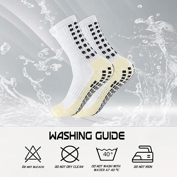 Grip Soccer Socks Anti Slip Non Slip Men's Athletic Socks for Football Basketball Sports
