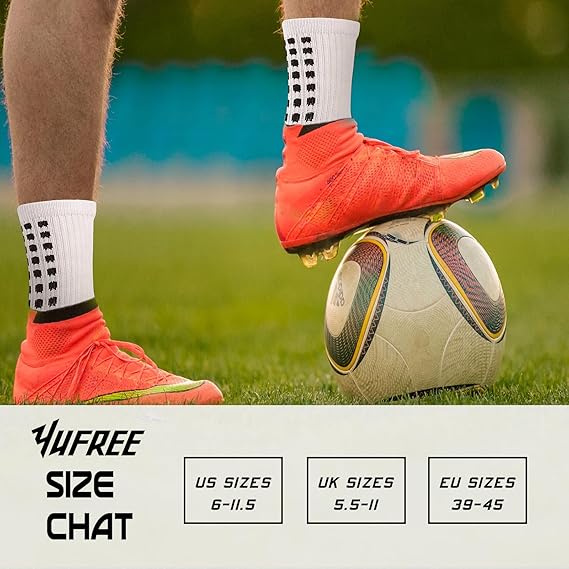Grip Soccer Socks Anti Slip Non Slip Men's Athletic Socks for Football Basketball Sports