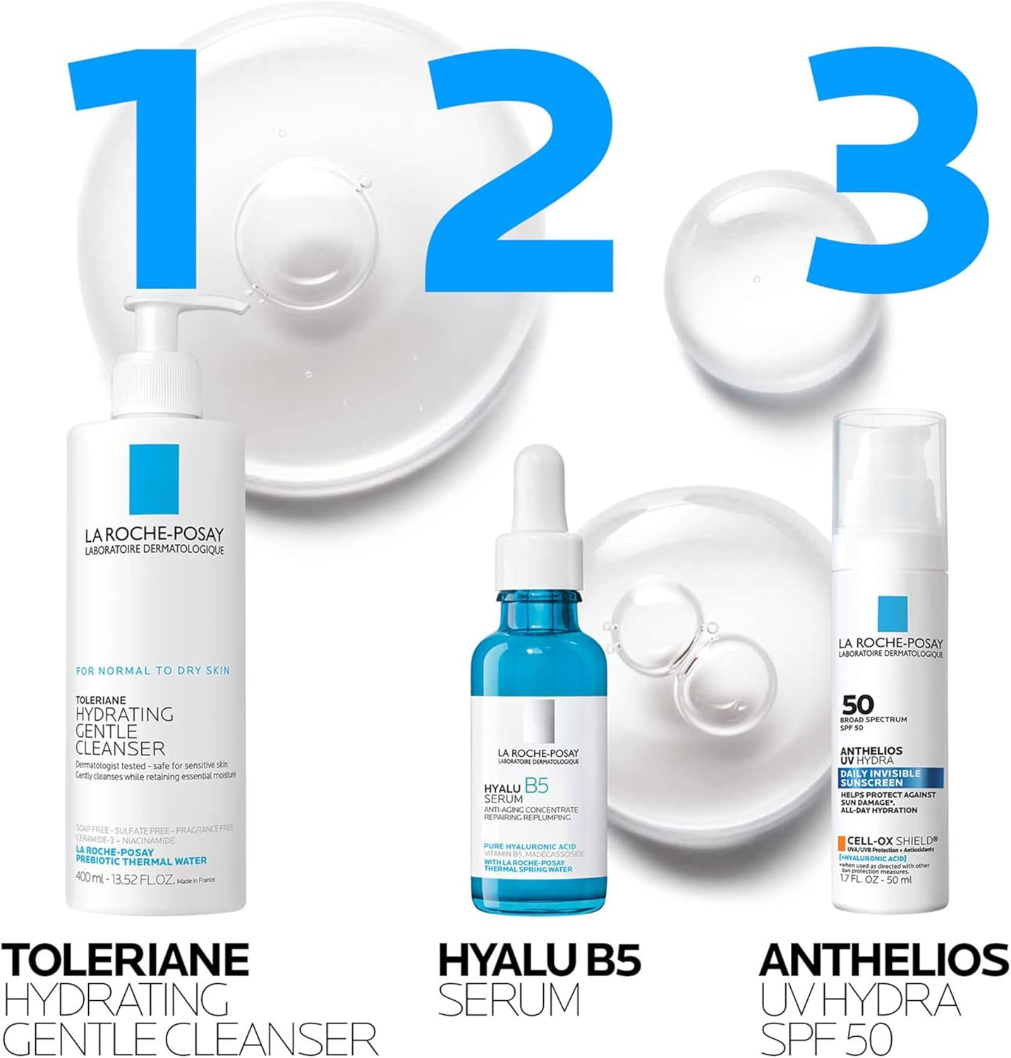 La Roche-Posay Hyalu B5 Pure Hyaluronic Acid Serum for Face, with Vitamin B5. Anti-Aging Serum Concentrate for Fine Lines. Hydrating, Repairing, Replumping. Suitable for Sensitive Skin