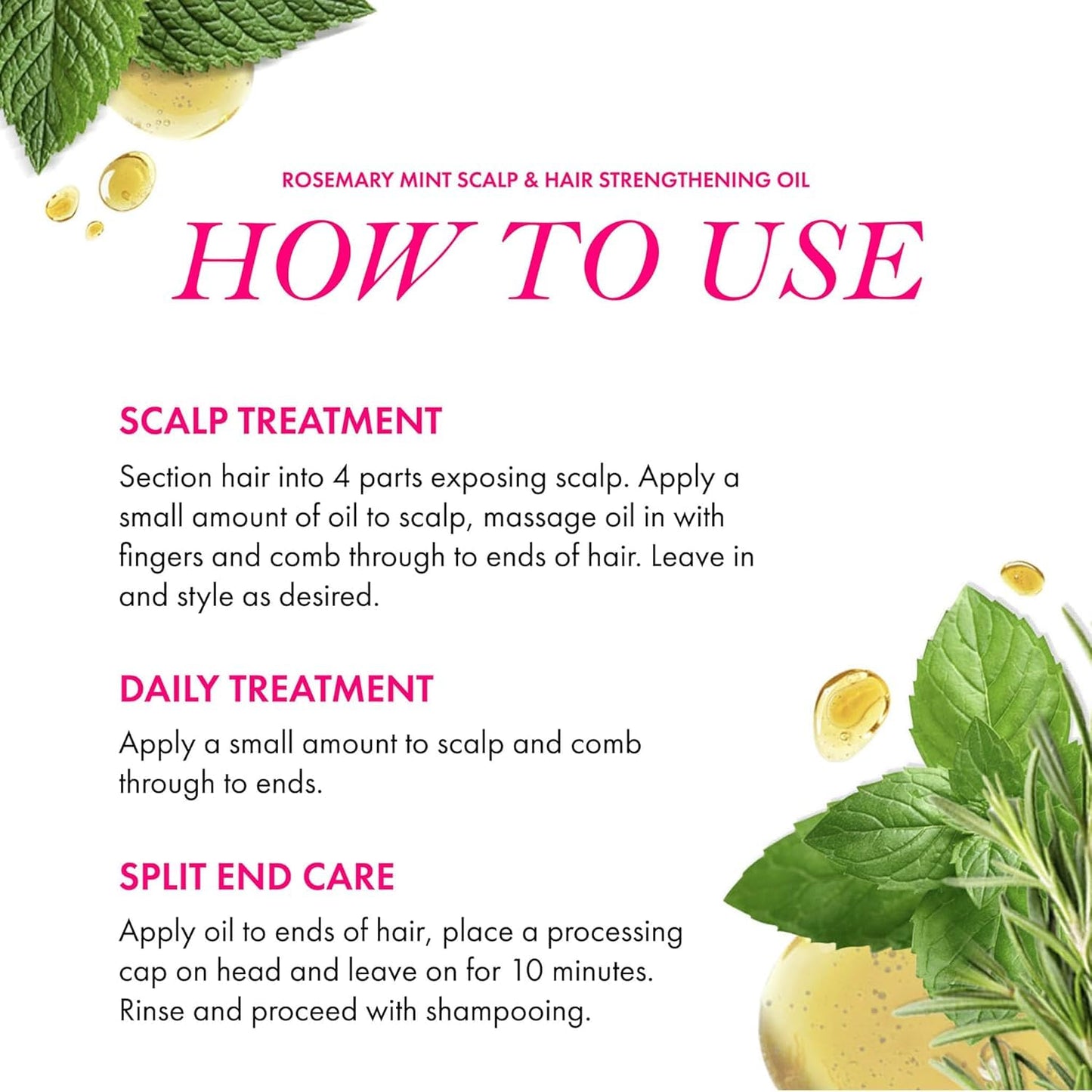 Mielle Organics Rosemary Mint Scalp & Hair Strengthening Oil for All Hair Types