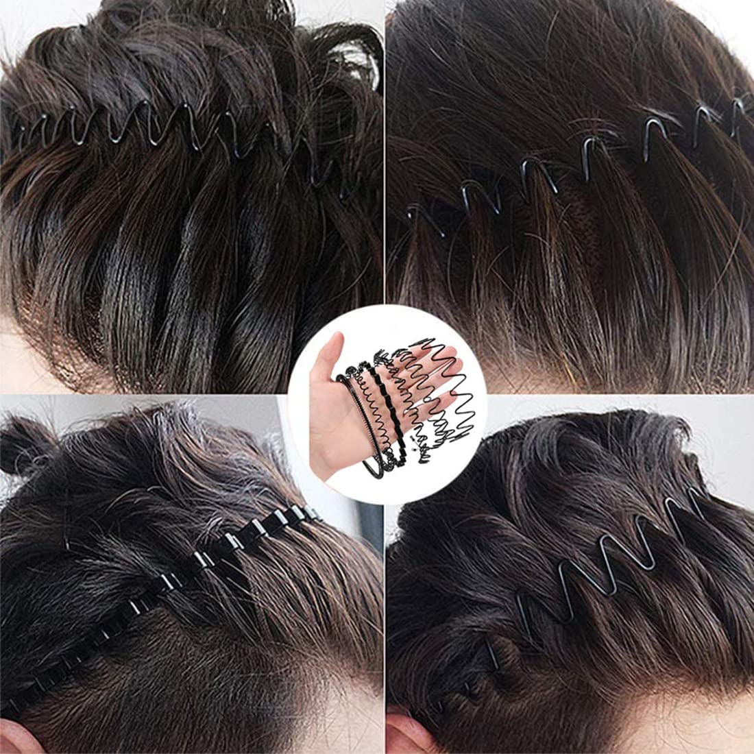 Metal Headbands Wavy Hairband Spring Hair Hoop Sports Fashion Hair Bands