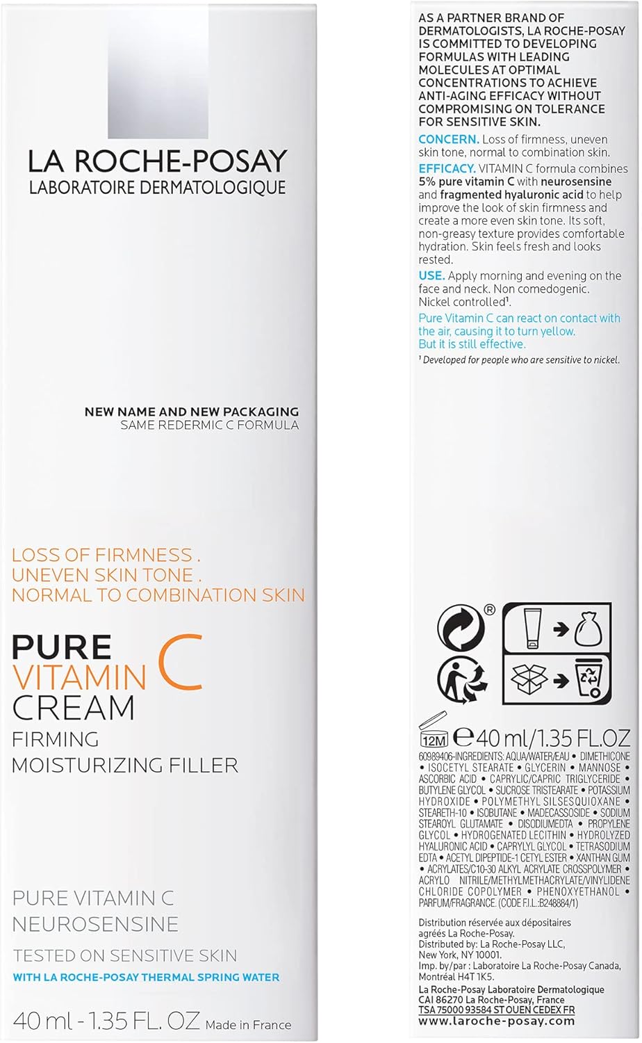 La Roche Posay Redermic C Anti-Aging Cream for Normal And Mixed Skins