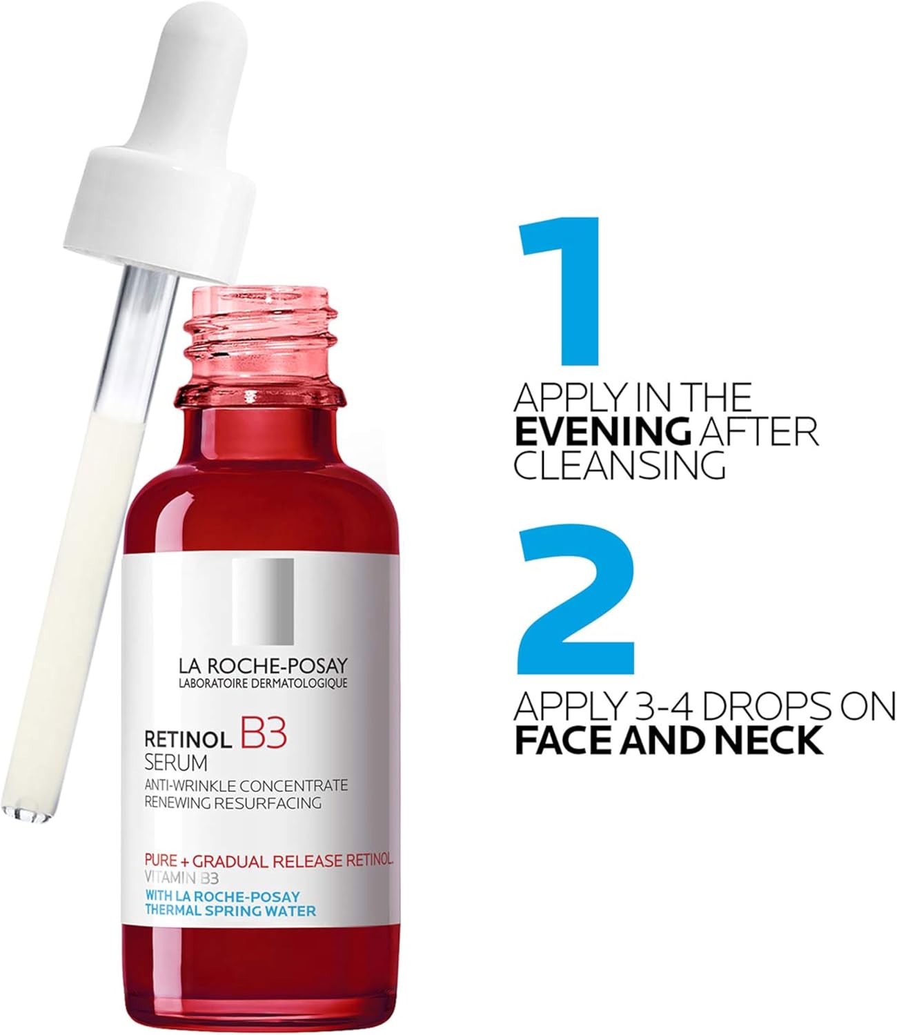 La Roche-Posay Retinol B3 Serum 30ml - Anti-Aging Serum for Skin Renewal and Brightening