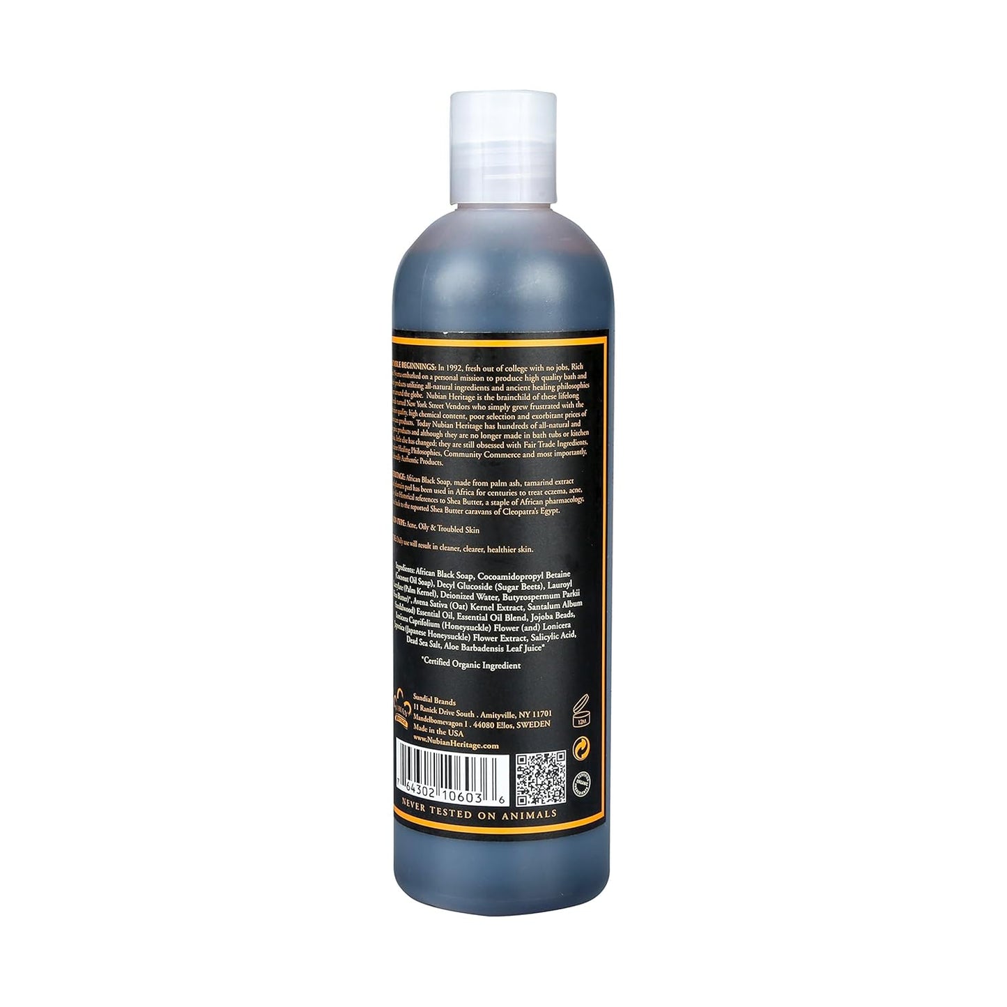 Nubian Heritage Body Wash, African Black Soap