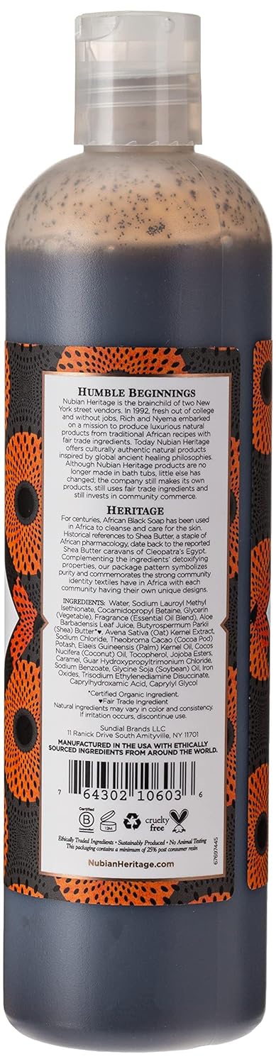 Nubian Heritage Body Wash, African Black Soap
