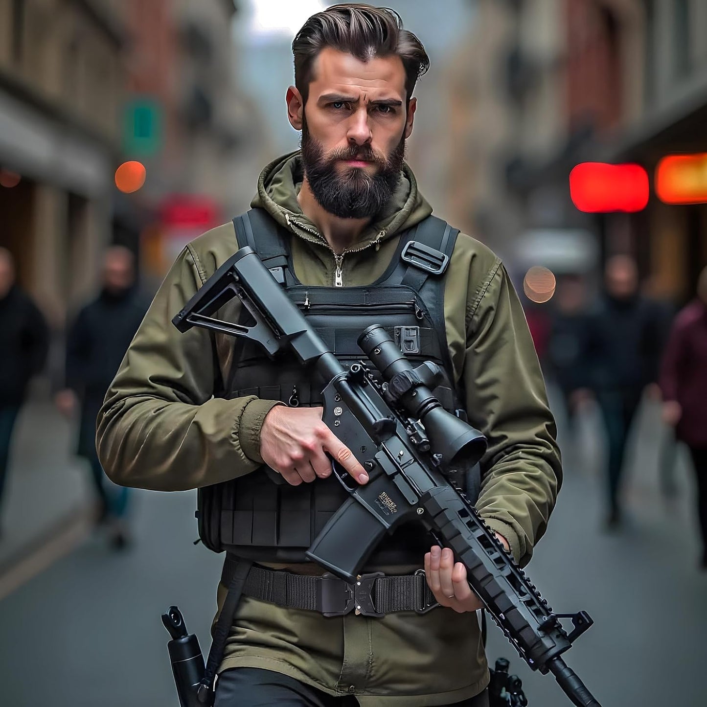 Tactical Belts for Men Military Style Work Hiking Riggers Web Gun Belt