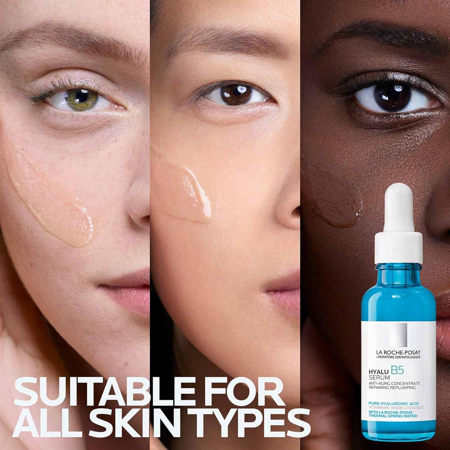 La Roche-Posay Hyalu B5 Pure Hyaluronic Acid Serum for Face, with Vitamin B5. Anti-Aging Serum Concentrate for Fine Lines. Hydrating, Repairing, Replumping. Suitable for Sensitive Skin
