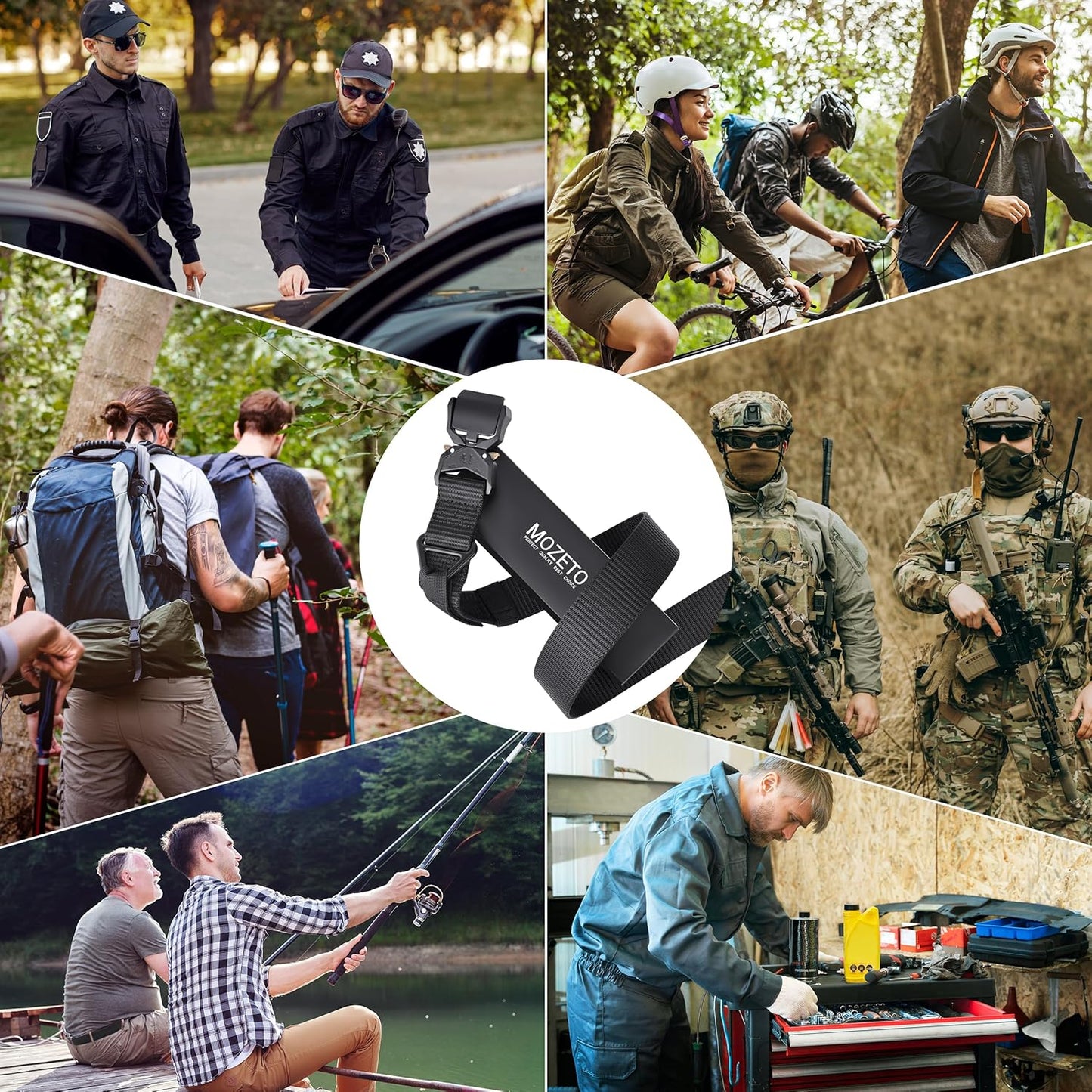 Tactical Belts for Men Military Style Work Hiking Riggers Web Gun Belt