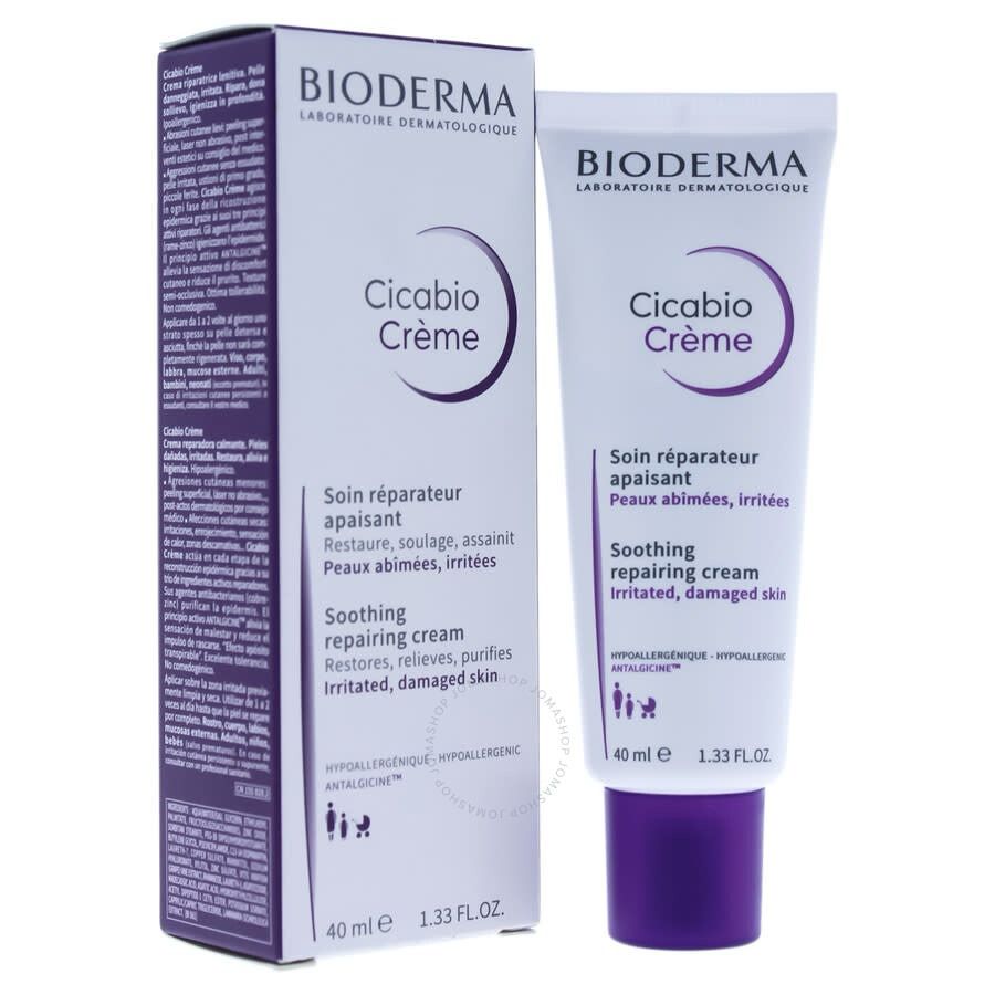 BioDerma Cicabio Cream Soothing Repairing Cream for Unisex, 1.33 oz, 40 Milliliters